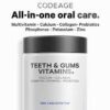 Codeage Teeth & Gums Vitamins + Oral Probiotics Supplement for Mouth